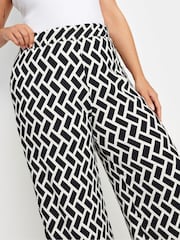 Calça larga texturizada geométrica Yours Curve - Imagem 4 de 5