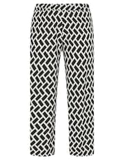 Calça larga texturizada geométrica Yours Curve - Imagem 5 de 5