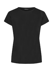 Yours Curve Black Core Basic T-Shirts 3 Pack - Image 9 of 9