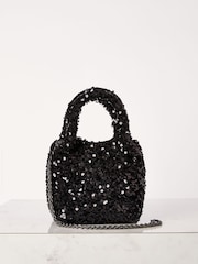 Lipsy Black Embellished Pouch Bag - Image 8 of 8