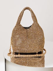 Lipsy Gold Embellished Pouch Bag - Image 2 of 4