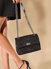 Черный - Lipsy Пайетки Embellished Multiway Crossbody Bag - Image 4 of 4