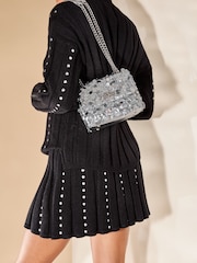 Серебряный - Lipsy Пайетки Embellished Multiway Crossbody Bag - Image 2 of 4