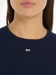 Tommy Hilfiger Blue Slim Essential Rib T-Shirt - Image 3 of 6