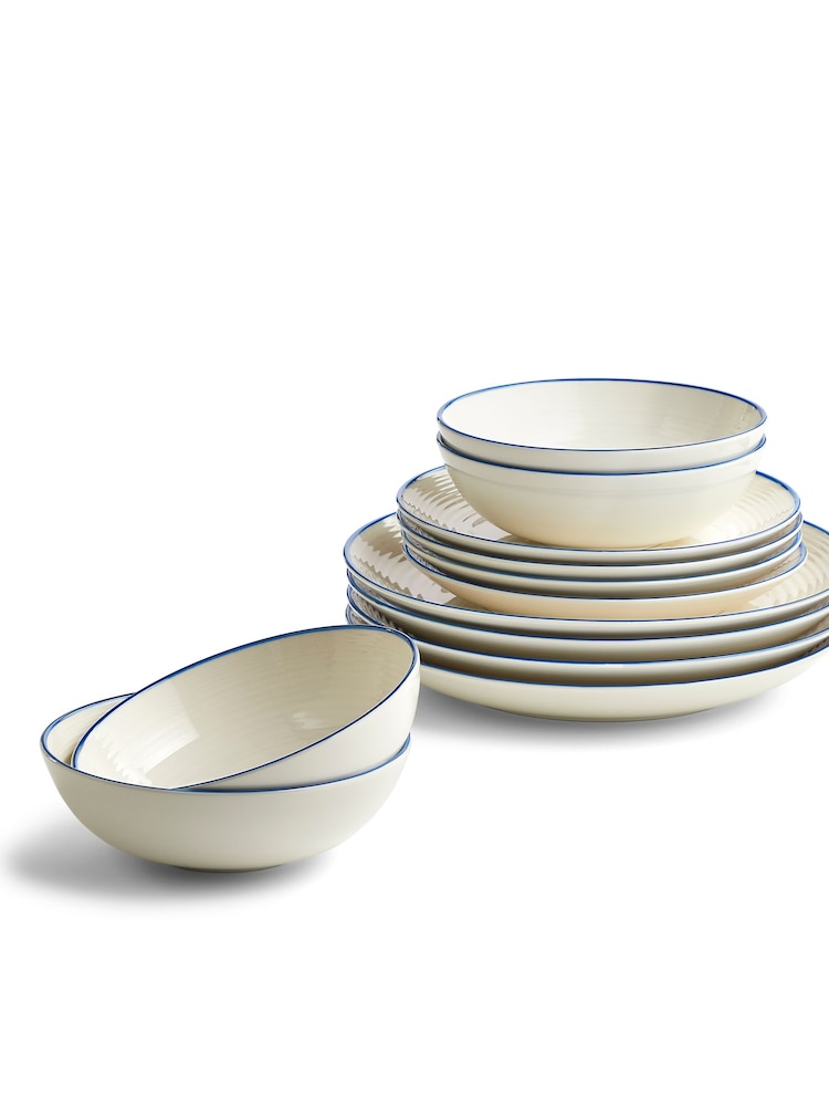 Royal Doulton Denim Line Gordon Ramsay Maze 12 Piece Dinner Set - Image 1 of 4