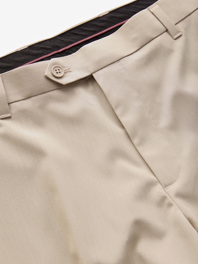 Neutral Regular Fit Stretch Smart Trousers - Image 3 of 4