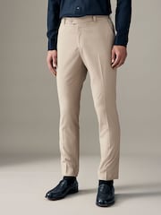 Neutral Slim Fit Stretch Smart Trousers - Image 1 of 8