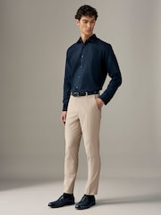 Neutral Slim Fit Stretch Smart Trousers - Image 3 of 8