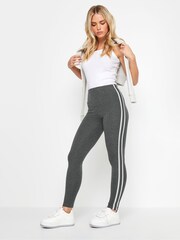 PixieGirl Petite Grey 2 Stripe Leggings - Image 1 of 5