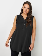 Yours Curve Black Sleeveless Blouse - Image 3 of 5