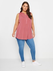 Yours Curve Pink Sleeveless Blouse - Image 2 of 5