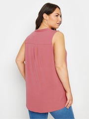 Yours Curve Pink Sleeveless Blouse - Image 3 of 5