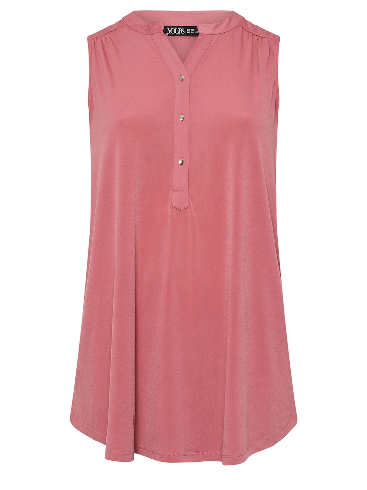 Yours Curve Pink Sleeveless Blouse - Image 5 of 5