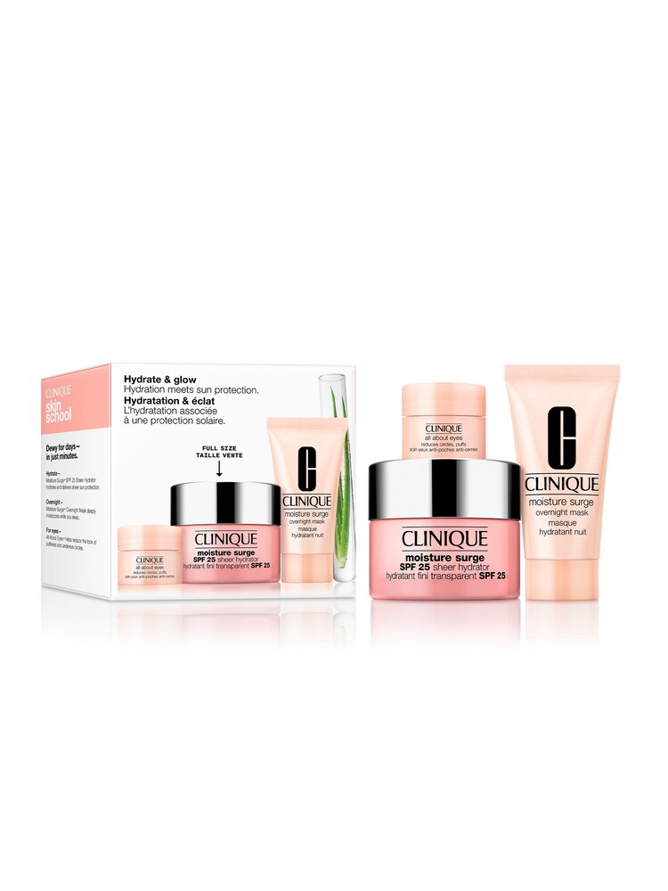 Clinique Skin School Supplies: Hydrate + Glow with SPF Skincare Gift Set (Worth £67) - Image 1 of 1