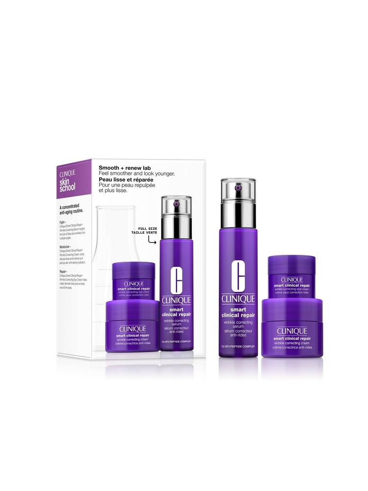 Clinique Skin School Supplies: Smooth + Renew Lab Serum Skincare Set (Worth £98) - Image 1 of 4