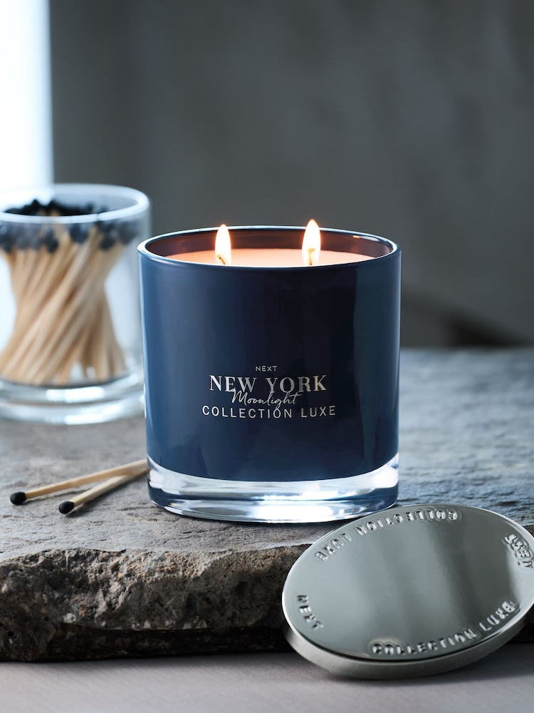 Moonlight Amber & Jasmine Collection Luxe New York 2 Wick Candle - Image 1 of 4 Moonlight Amber & Jasmine Collection Luxe New York 2 Wick Candle - Image 1 of 4