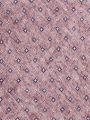 Reiss Dusty Pink Albarese Silk Geometric Print Tie - Image 4 of 4