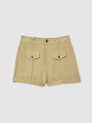 Paige Linen Blend High Rise Suit Shorts - Image 2 of 5
