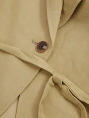 Paige Linen Blend Belted Single Breasted Suit Blazer - Image 5 of 5