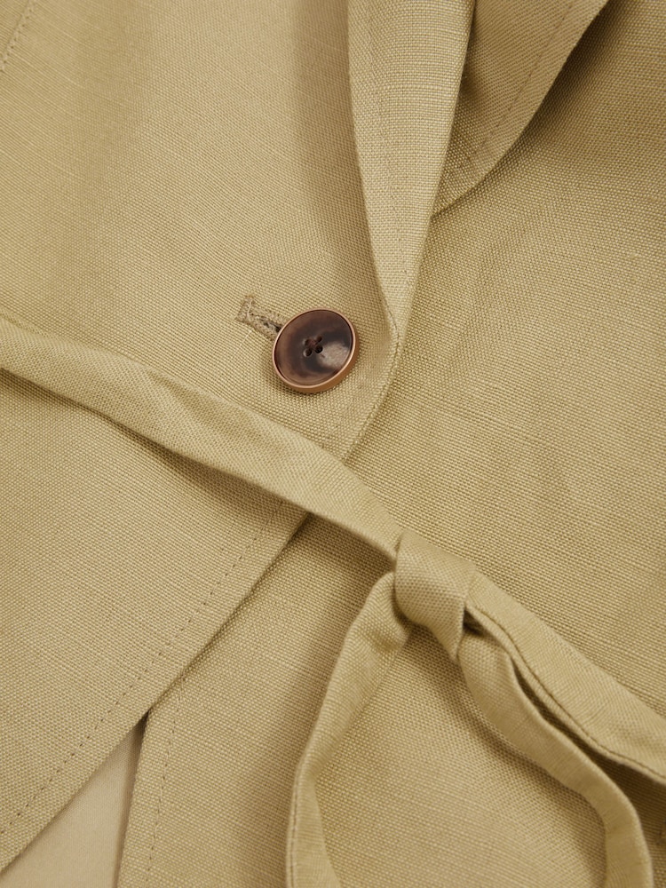 Paige Linen Blend Belted Single Breasted Suit Blazer - Imagen 5 de 5 Paige Linen Blend Belted Single Breasted Suit Blazer - Imagen 5 de 5