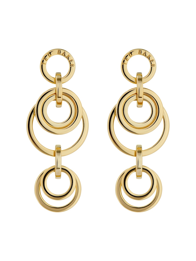 Ted Baker Gold Huliet Multi Hoop Drop Earrings - Image 6 of 6