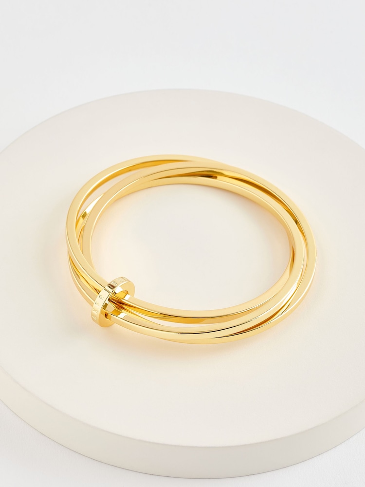 Ted Baker Gold Huulia Multi Hoop Bangle Bracelet - Image 5 of 7