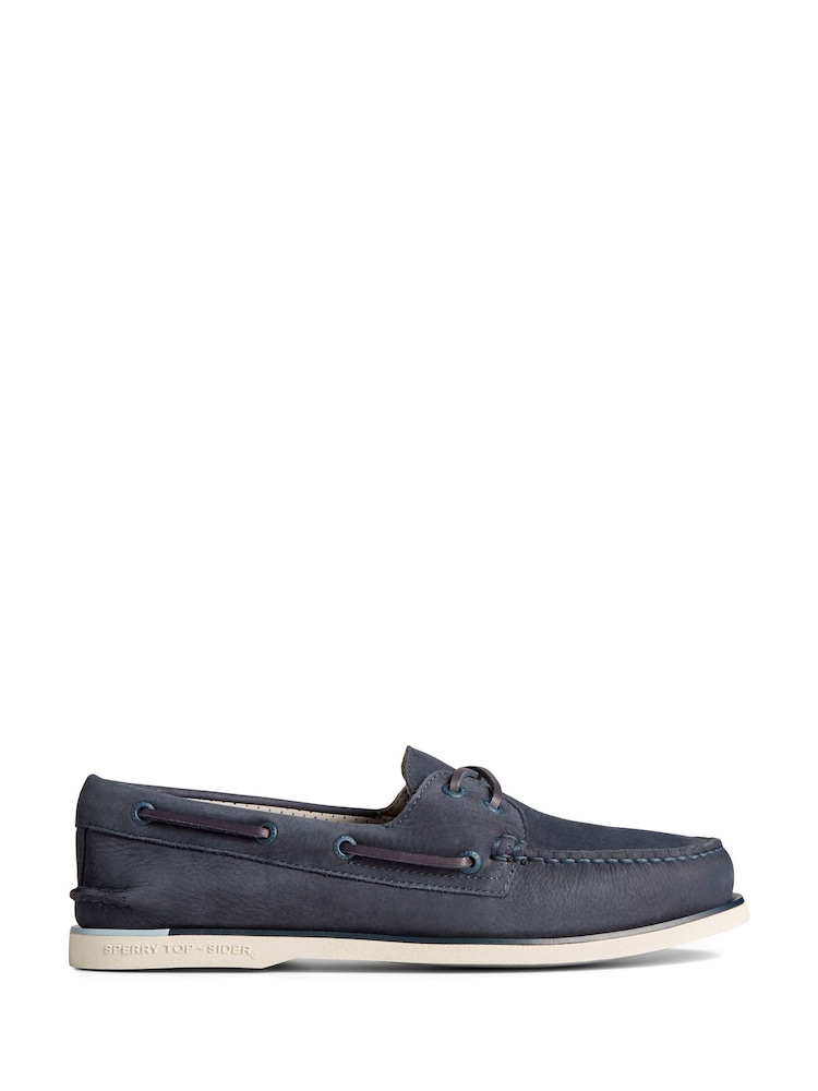 Sperry Blue Gold Authentic Original 2-Eye Nubuck Shoes - Image 1 of 3