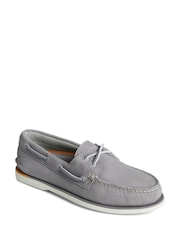 Sperry Grey Gold Authentic Original 2-Eye Nubuck Shoes - Image 2 of 4