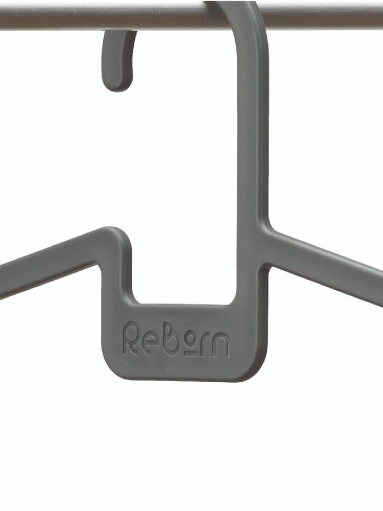 ReBorn Dark Grey Pack of 15 Coat Hangers - Image 4 of 4 ReBorn Dark Grey Pack of 15 Coat Hangers - Image 4 of 4
