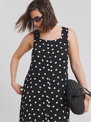 Simply Be Black Crinkle Trapeze Maxi Dress - Image 3 of 4