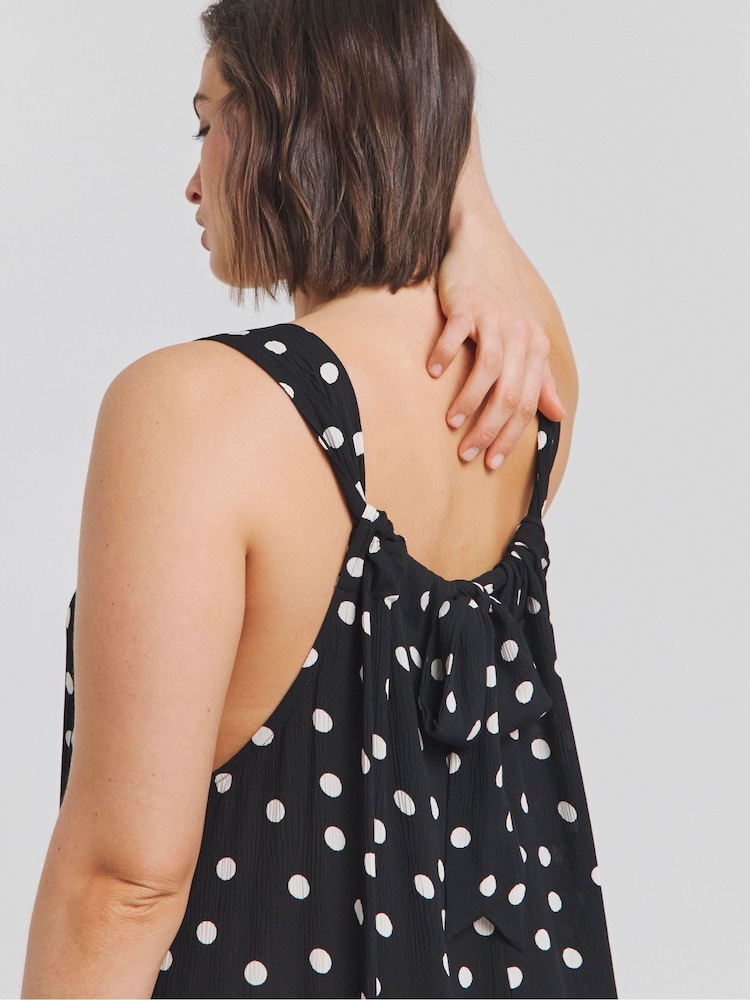 Simply Be Black Crinkle Trapeze Maxi Dress - Image 4 of 4