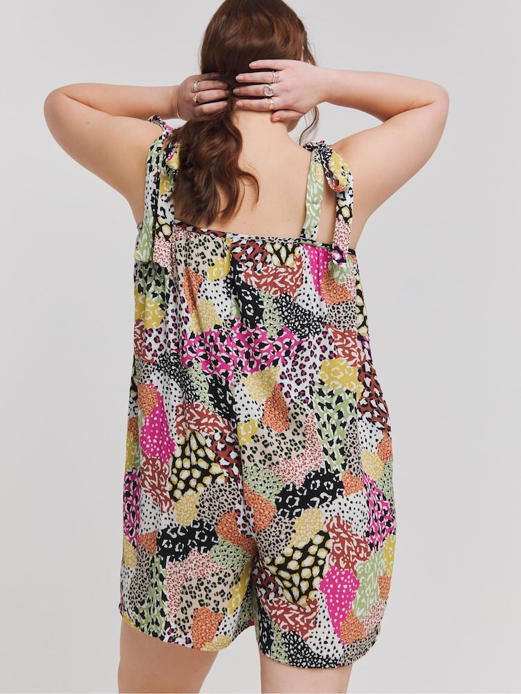 Simply Be Tie Strap Crinkle Playsuit - Bild 2 von 4