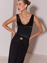 Lipsy Slinky Ruched Hardware Maxi Skirt - صورة 3 من 5