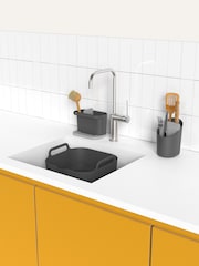 ReBorn Dark Grey Sink Bowl Tidy Cutlery Drainer Bundle - Image 1 of 2
