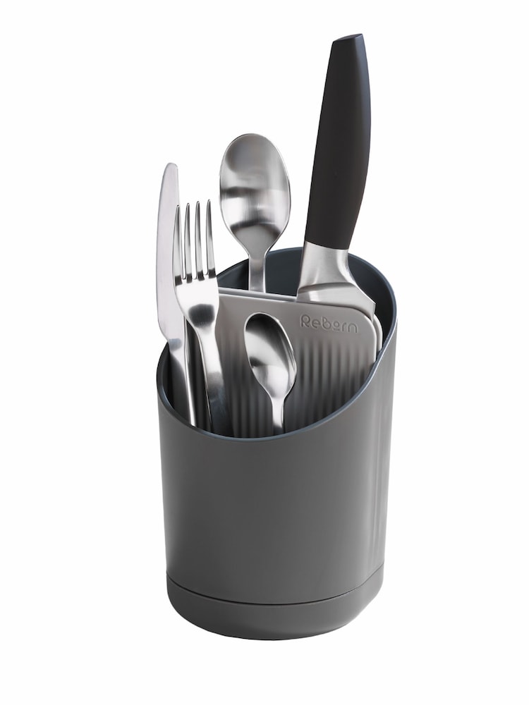 ReBorn Dark Grey Sink Bowl Tidy Cutlery Drainer Bundle - Image 3 of 3