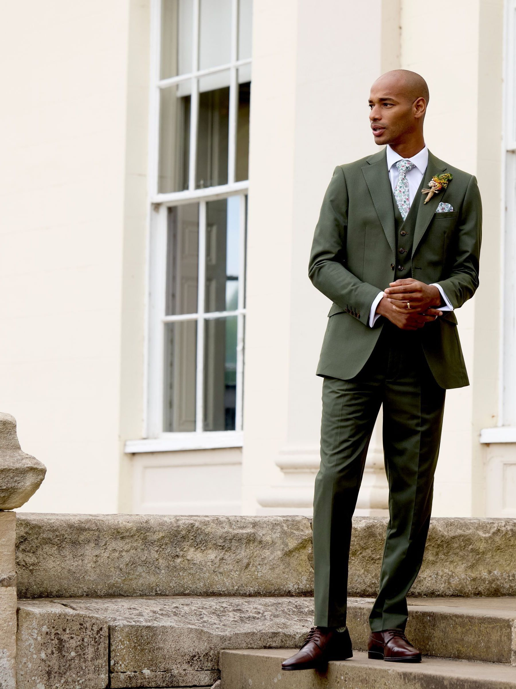 Buy Skopes Green Harvey Single Breasted Tailored Fit Suit