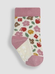 JoJo Maman Bébé Pink Guinea Pig Cotton Socks 3 Pack - Image 3 of 5