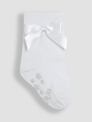 JoJo Maman Bébé Burgundy 2-Pack Bow Socks - Image 2 of 3