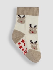 JoJo Maman Bébé Fesitve Red 3-Pack Christmas Socks - Image 3 of 5