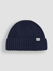 JoJo Maman Bébé Navy Rib Hat - Image 1 of 3