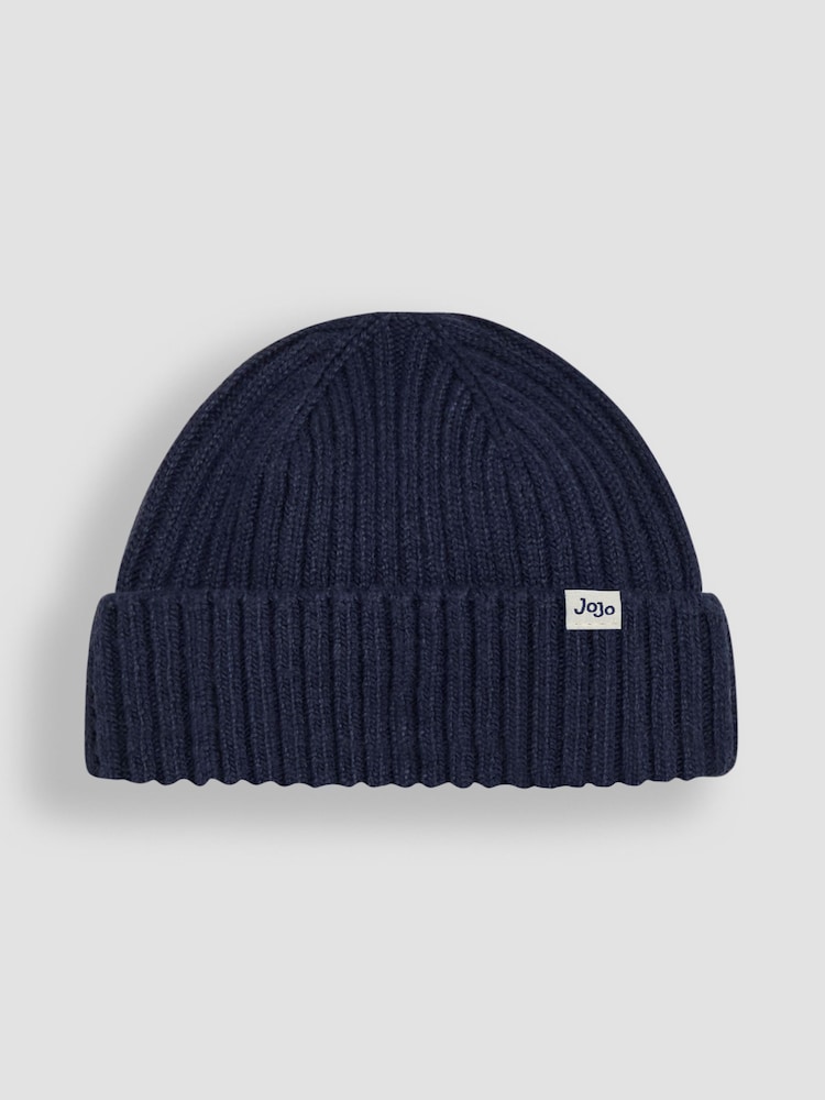 JoJo Maman Bébé Navy Rib Hat - Image 1 of 3