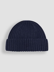 JoJo Maman Bébé Navy Rib Hat - Image 2 of 3