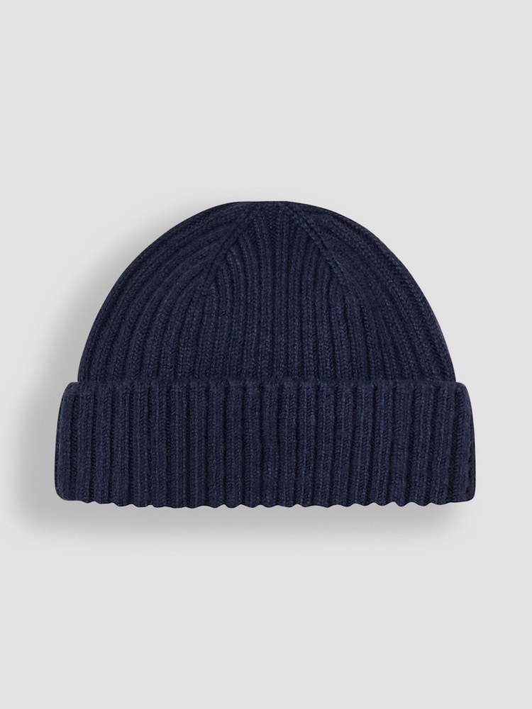 JoJo Maman Bébé Navy Rib Hat - Image 2 of 3