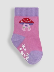 JoJo Maman Bébé Pink Cotton Socks 3 Pack - Image 2 of 4