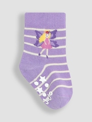 JoJo Maman Bébé Pink Cotton Socks 3 Pack - Image 4 of 4