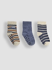 JoJo Maman Bébé Navy Socks 3 Pack - Image 1 of 4