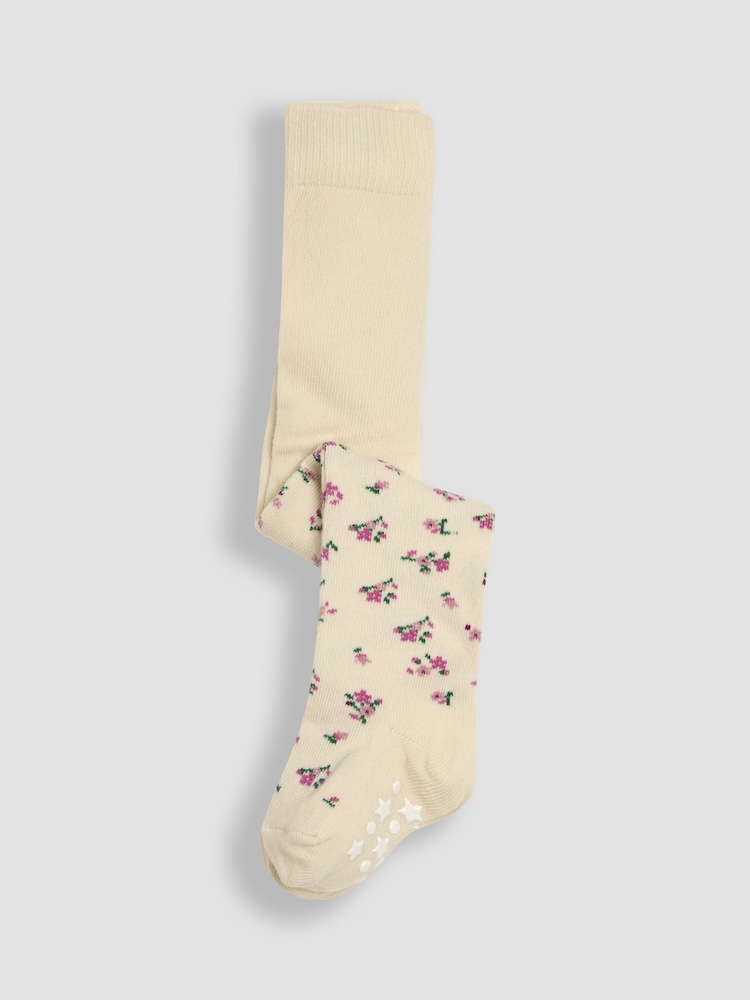 JoJo Maman Bébé Pastel Pink 2-Pack Cotton Rich Tights - Image 2 of 9