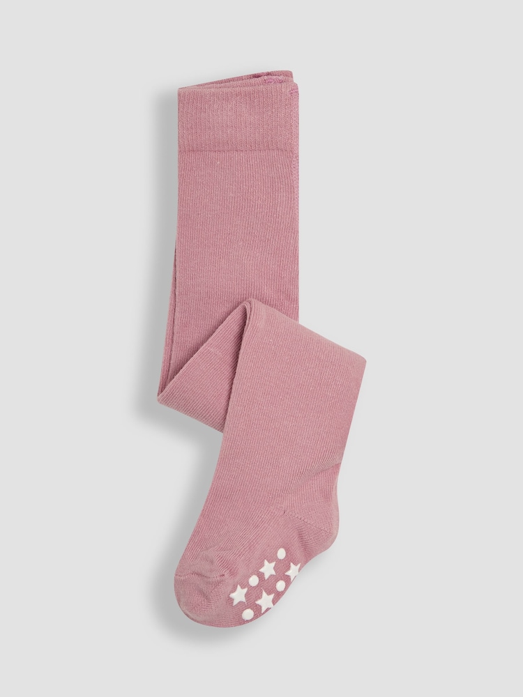 JoJo Maman Bébé Pastel Pink 2-Pack Cotton Rich Tights - Image 3 of 9