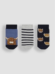 JoJo Maman Bébé 3-Pack Farmyard Socks - Bild 1 von 5