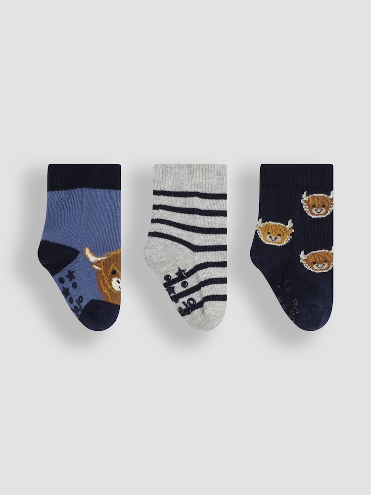JoJo Maman Bébé 3-Pack Farmyard Socks - Bild 2 von 5